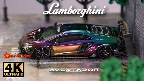 Star Model 1:64 LBWK Aventador LP700-4 LBWK2.0 Magic Chrome