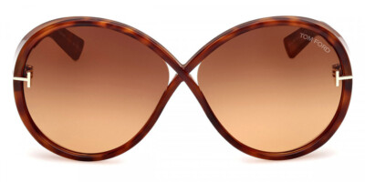 Pre-owned Tom Ford Ft1116-53f-64 Blonde Havana In Brown