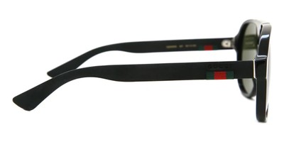 Pre-owned Gucci Gg0009s-001 Aviator Black In Green