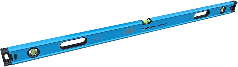 Tools Trade Series 4Ft Non Magnetic B Beam Levels - 48 Inch Level Aluminum Body Level Hand Tools - Magnified Vials, Shock Absorbing End Cap, Soft Grip Handle Leveler Tool -T024212