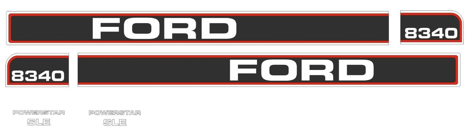 Sticker Decal Kit for Ford 8340 (until 1996)