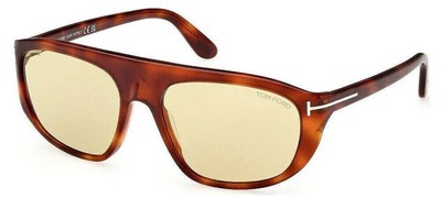 Pre-owned Tom Ford Ft1002-53e-58 Blonde Havana Sunglasses