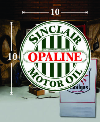 (1) 10'' X 10'' Sinclair Opaline Gas Oil Vinyl Decal Lubester Oil Pump Can Lubster