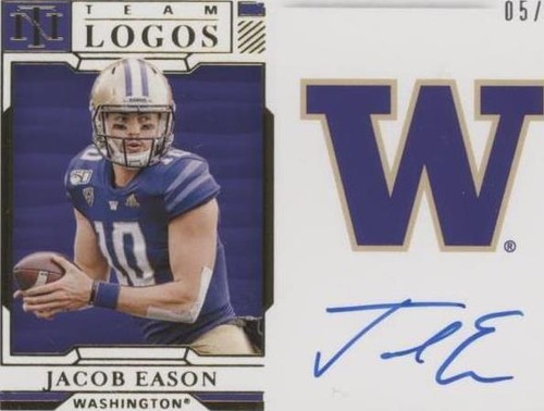 2020 Panini National Treasures Collegiate Jacob Eason #15