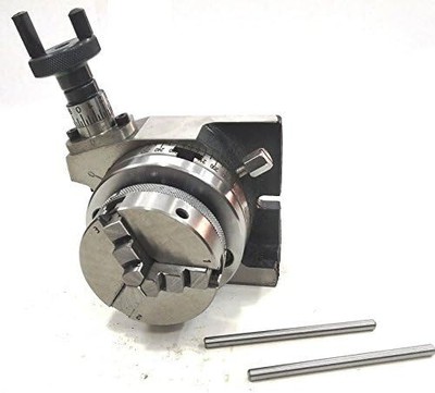 AD International 3''/ 80 mm Regular Rotary Table With Small Chuck and back Plate