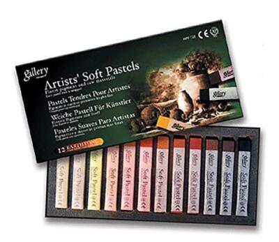  Gallery Soft Pastel Squares Cardboard Box Set of 12 - Earth Tones 