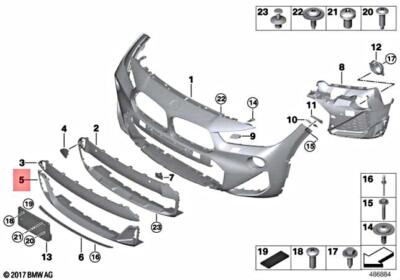Genuine BMW F39 X2 16d 18d 18dX 18i Trim Panel Bumper Rear Painted 51118069089