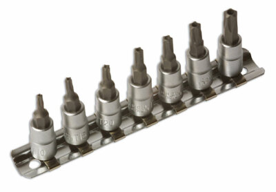Laser Tools 3389  Tamperproof Star 5 Sided Socket Bit Set 1/4 Drive 7pc