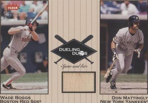 2002 Fleer Greats - Don Mattingly Wade Boggs #DD-DM2