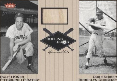 2002 Fleer Greats - Duke Snider Ralph Kiner #DD-RK1