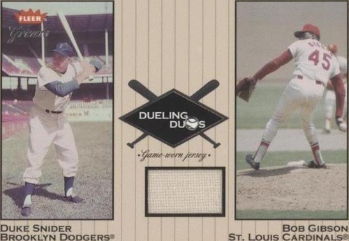 2002 Fleer Greats - Bob Gibson Duke Snider #DD-BG1