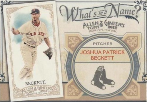 2012 Topps Allen & Ginter's - Josh Beckett #WIN57