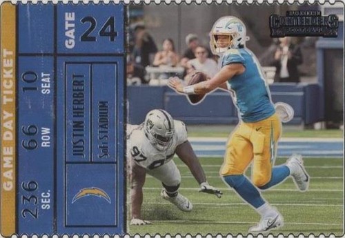 2022 Panini Contenders Justin Herbert #GDT-JHE