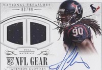 2014 Panini National Treasures Jadeveon Clowney #RGS-JC