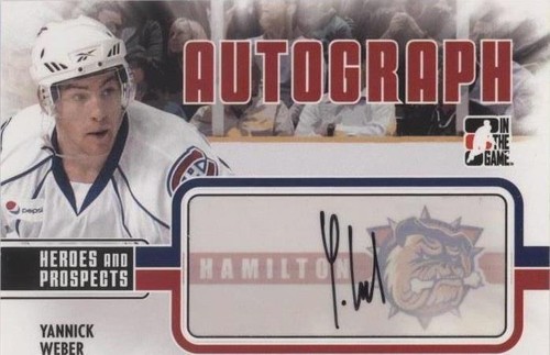 2009-10 In the Game Heroes and Prospects - Yannick Weber #A-YW