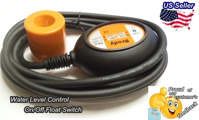 Automatic Float Switch Water Level Sensor on/off control with 10' Cable BRODY