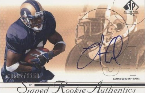 2002 SP Authentic Lamar Gordon #203