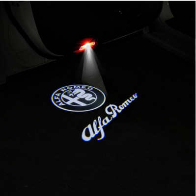 2PC HD LED PROJECTOR GHOST DOOR LIGHTS FOR ALFA ROMEO GIULIETTA STELVIO GIULIA