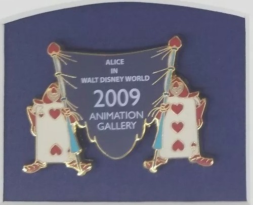 Disney Cel Alice in Walt Disney World 2009 signed card and pin