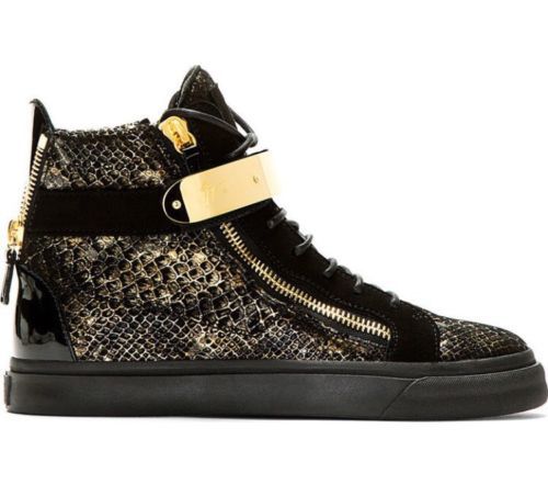 GIUSEPPE ZANOTTI BLUE MID TOPS SNEAKERS PATENT LEATHER SIZE GIUSEPPE ZANOTTI BLUE MID TOPS SNEAKERS PATENT LEATHER SIZE
