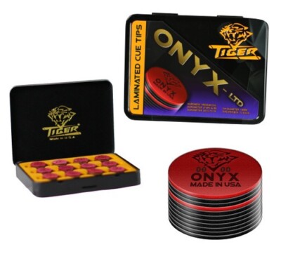 Tiger Onyx Laminated Pool Cue Tip 14mm Qty 1 Tip