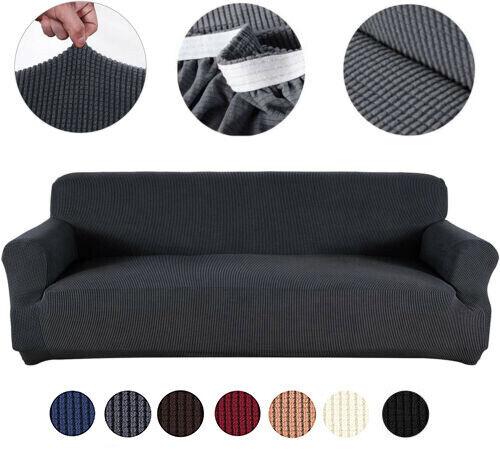 1/2/3/4 Seat Spandex Couch Covers Stretch Sofa Covers Furniture Slipcovers