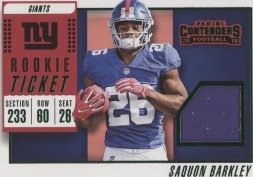 2018 Panini Contenders Saquon Barkley #RTSV-2