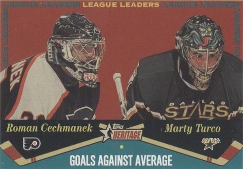 2001-02 Topps Heritage - Marty Turco Roman Cechmanek #129