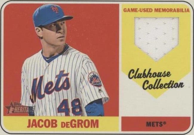 2018 Topps Heritage High Number - Clubhouse Collection Relics #CCR-JD Jacob deGrom (MEM)
