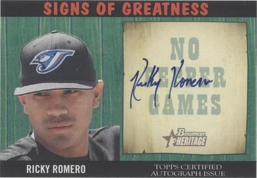 2005 Bowman Heritage - Ricky Romero #SG-RR