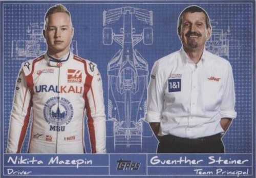 2021 Topps Formula 1 - Günther Steiner Nikita Mazepin #D-9