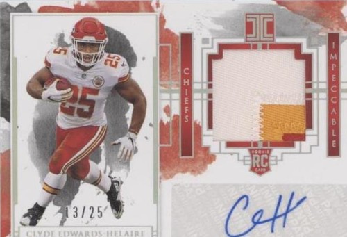 2020 Panini Impeccable Clyde Edwards-Helaire #RPA-CEH