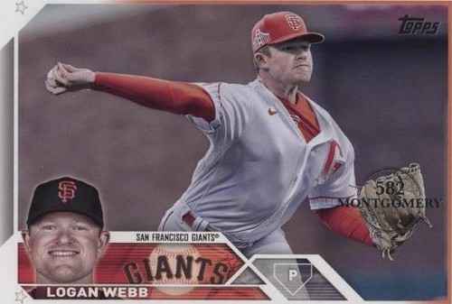 Signed Baseball Card Auto Logan Webb 2023 Topps #368 Giants Var
