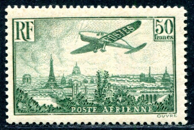 Frankreich 1936 311b * DunkelgrÃ¼N Flugpost 50fr Sehr SchÃ¶N+ Frisch (S1640