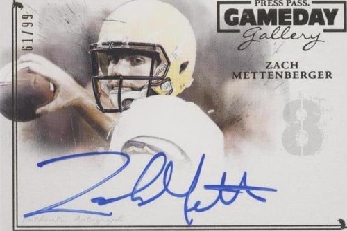 2014 Press Pass Gameday Gallery Zach Mettenberger #GG-ZM