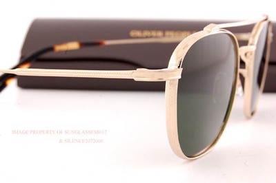 Pre-owned Oliver Peoples E  Sunglasses Mandevilleov 1294st 531171 Brushed Gold/green