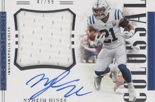 2018 Panini National Treasures Nyheim Hines #RCS-NH