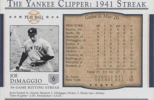 2003 Upper Deck Play Ball - Joe DiMaggio #S-6