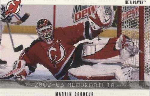 2002-03 In the Game Be A Player Memorabilia - Martin Brodeur #89