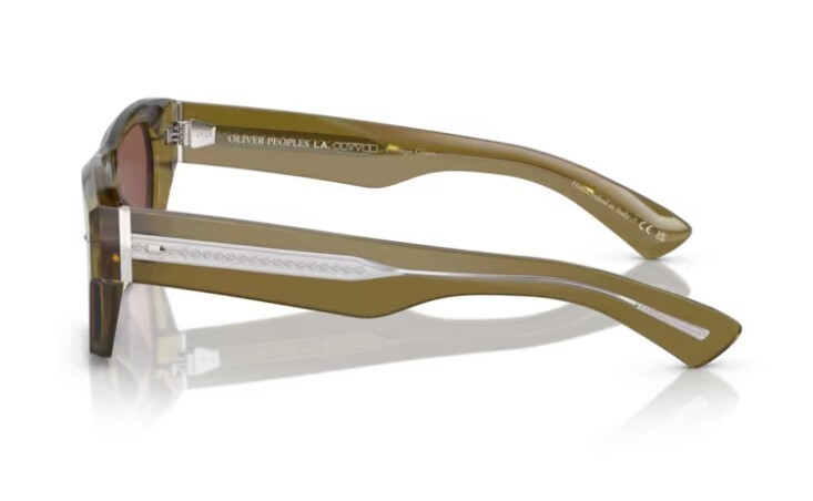 Pre-owned Oliver Peoples 0ov5514su Kasdan 1678c5 Dusty Olive/burgundy Unisex Sunglasses In Red