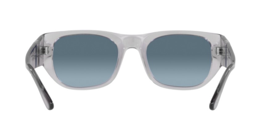 Pre-owned Persol 0po3308s 309/q8 Transparent Grey/azure Blue Gradient Unisex Sunglasses