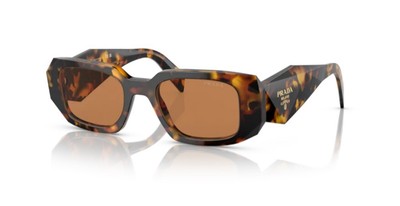 Pre-owned Prada Pr 17wsf Vau2z1 Honey Tortoise Dark Brown 51 Mm Women's Sunglasses
