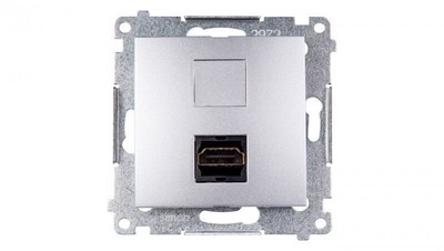 Simon 54 HDMI-Buchse, mattsilber DGHDMI.01/43
