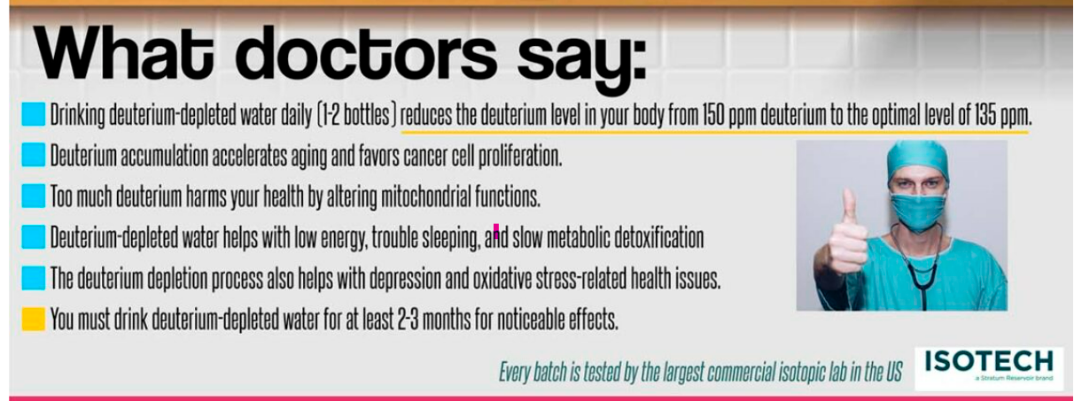 Deuterium Depleted Water 25 ppm Hydro Health  24 pcs x 500ML,free S&H to Cont.US