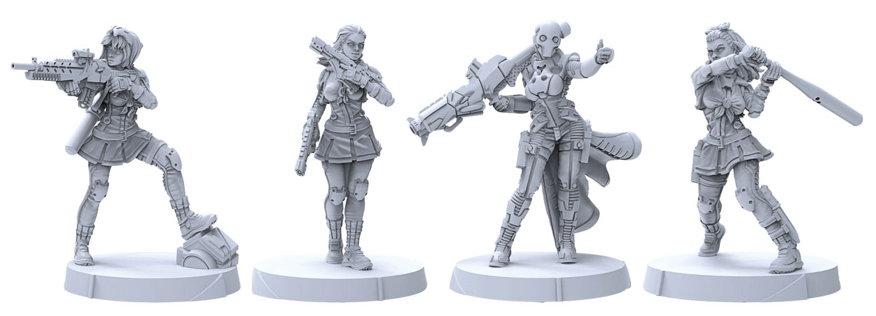 Nomads Tunguska Cheerkillers Infinity Miniatures Corvus Belli NIB