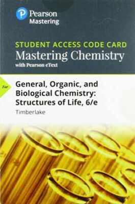 Mastering Chemistry with - Printed Access Code, by Timberlake Karen C. - New a