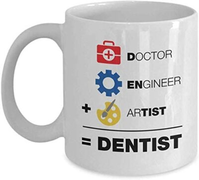 CiderPressMugs® A Doctor, an Engineer & an Artist is Equal to A Dentist Funny