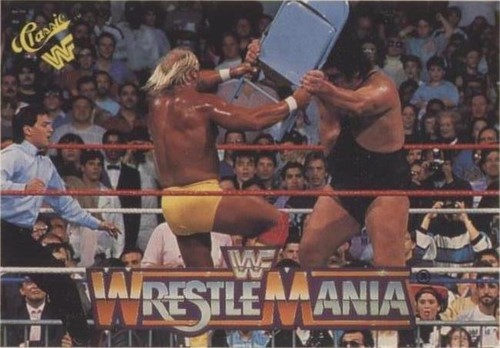 1990 Classic WWF The History of Wrestlemania - Andre the Giant Donald Trump Hulk Hogan #34