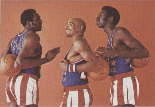 1971 Fleer Harlem Globetrotters - Geese Ausbie/Meadowlark Lemon/Curly Neal #64