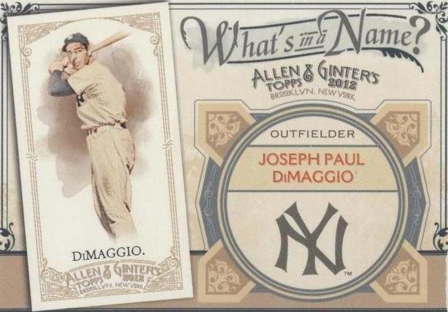 2012 Topps Allen & Ginter's - Joe DiMaggio #WIN1